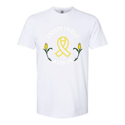 Endometriosis Warrior Yellow Ribbon Softstyle CVC T-Shirt