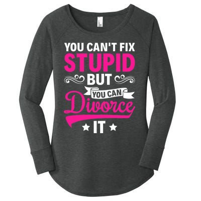 Ex Wife You Cant Fix Stupid But You Can Divorce It Women's Perfect Tri Tunic Long Sleeve Shirt