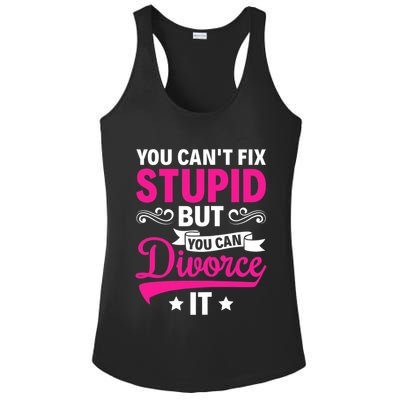 Ex Wife You Cant Fix Stupid But You Can Divorce It Ladies PosiCharge Competitor Racerback Tank