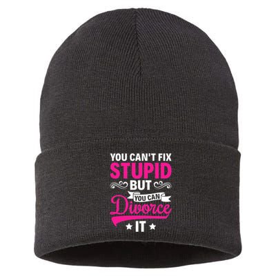 Ex Wife You Cant Fix Stupid But You Can Divorce It Sustainable Knit Beanie