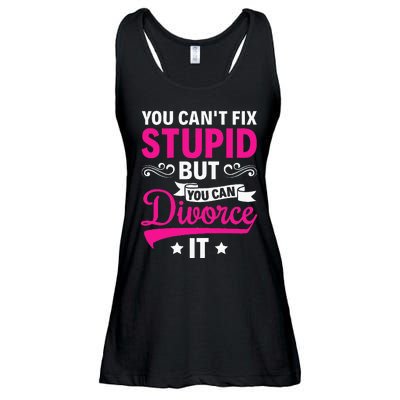 Ex Wife You CanT Fix Stupid But You Can Divorce It Ladies Essential Flowy Tank