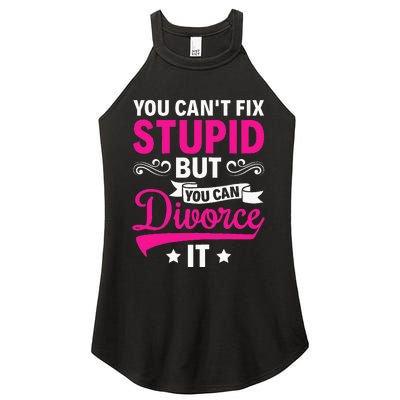 Ex Wife You CanT Fix Stupid But You Can Divorce It Women’s Perfect Tri Rocker Tank