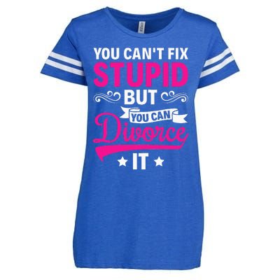 Ex Wife You CanT Fix Stupid But You Can Divorce It Enza Ladies Jersey Football T-Shirt