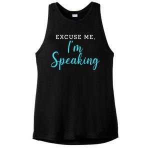 Excuse Me I'm Speaking Kamala Harris Quote Vice President Debate  Ladies PosiCharge Tri-Blend Wicking Tank