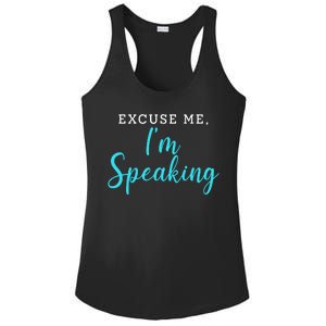 Excuse Me I'm Speaking Kamala Harris Quote Vice President Debate  Ladies PosiCharge Competitor Racerback Tank