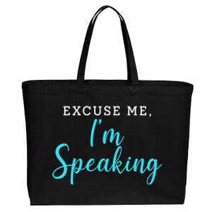 Excuse Me I'm Speaking Kamala Harris Quote Vice President Debate  Cotton Canvas Jumbo Tote