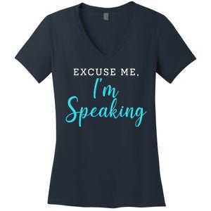 Excuse Me I'm Speaking Kamala Harris Quote Vice President Debate  Women's V-Neck T-Shirt