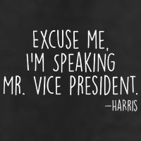 Excuse Me I'm Speaking Mr Vice President Kamala Harris Debate 7 Panel Mesh Trucker Snapback Hat