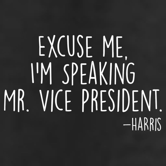 Excuse Me I'm Speaking Mr Vice President Kamala Harris Debate 7 Panel Mesh Trucker Snapback Hat