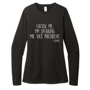 Excuse Me I'm Speaking Mr Vice President Kamala Harris Debate Womens CVC Long Sleeve Shirt