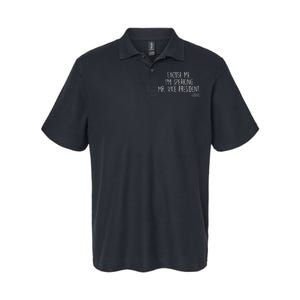 Excuse Me I'm Speaking Mr Vice President Kamala Harris Debate Softstyle Adult Sport Polo