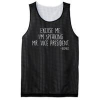 Excuse Me I'm Speaking Mr Vice President Kamala Harris Debate Mesh Reversible Basketball Jersey Tank