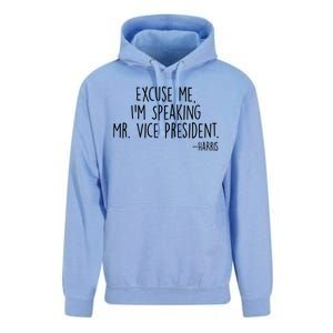 Excuse Me I'm Speaking Mr Vice President Kamala Harris Debate Unisex Surf Hoodie