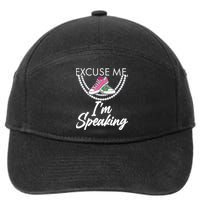 Excuse Me I'm Speaking Pearls and Converse Kamala Harris AKA 7-Panel Snapback Hat