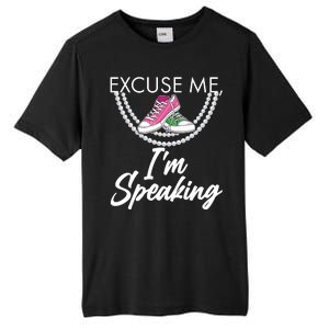 Excuse Me I'm Speaking Pearls and Converse Kamala Harris AKA Tall Fusion ChromaSoft Performance T-Shirt