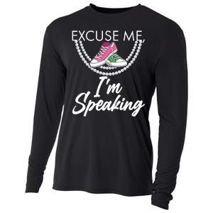 Excuse Me I'm Speaking Pearls and Converse Kamala Harris AKA Cooling Performance Long Sleeve Crew