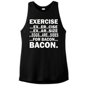 Exercise Eggs Are Sides For Bacon Ladies PosiCharge Tri-Blend Wicking Tank