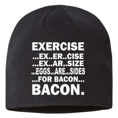 Exercise Eggs Are Sides For Bacon Sustainable Beanie