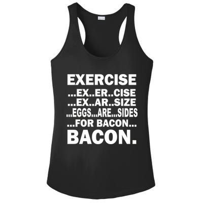 Exercise Eggs Are Sides For Bacon Ladies PosiCharge Competitor Racerback Tank
