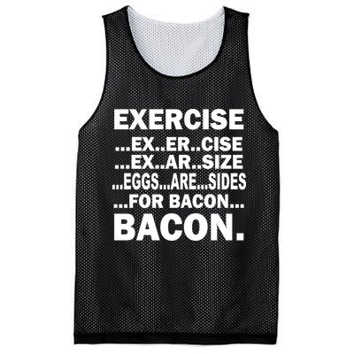 Exercise Eggs Are Sides For Bacon Mesh Reversible Basketball Jersey Tank