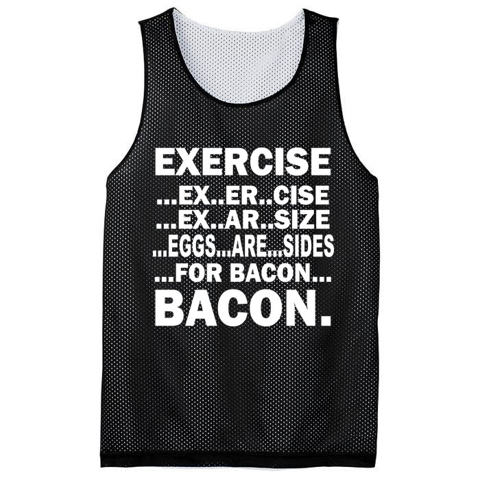 Exercise Eggs Are Sides For Bacon Mesh Reversible Basketball Jersey Tank