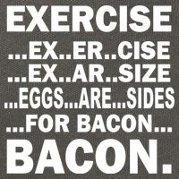 Exercise Eggs Are Sides For Bacon Cotton Canvas Backpack
