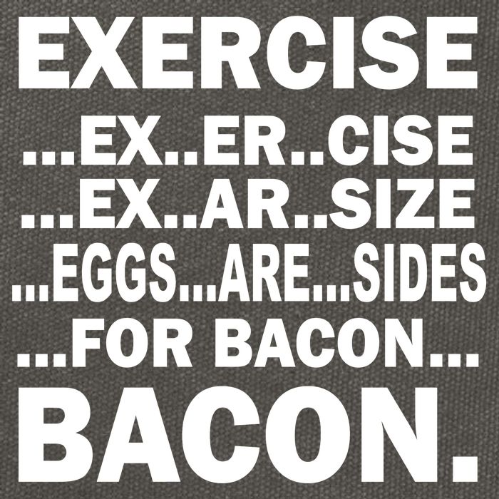 Exercise Eggs Are Sides For Bacon Cotton Canvas Backpack