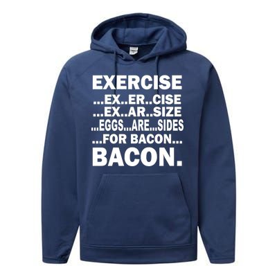 Exercise Eggs Are Sides For Bacon Performance Fleece Hoodie