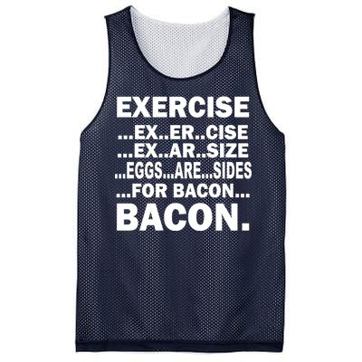 Exercise Eggs Are Sides For Bacon Mesh Reversible Basketball Jersey Tank