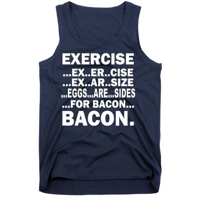 Exercise Eggs Are Sides For Bacon Tank Top