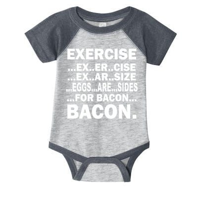 Exercise Eggs Are Sides For Bacon Infant Baby Jersey Bodysuit