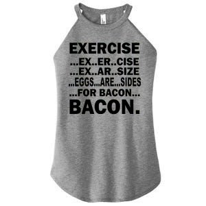 Exercise Eggs Are Sides For Bacon Women's Perfect Tri Rocker Tank