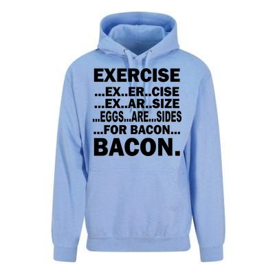 Exercise Eggs Are Sides For Bacon Unisex Surf Hoodie