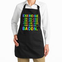 Exercise Eggs Are Sides For Bacon Tie Dye Apron