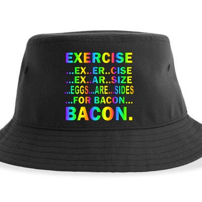 Exercise Eggs Are Sides For Bacon Tie Dye Sustainable Bucket Hat