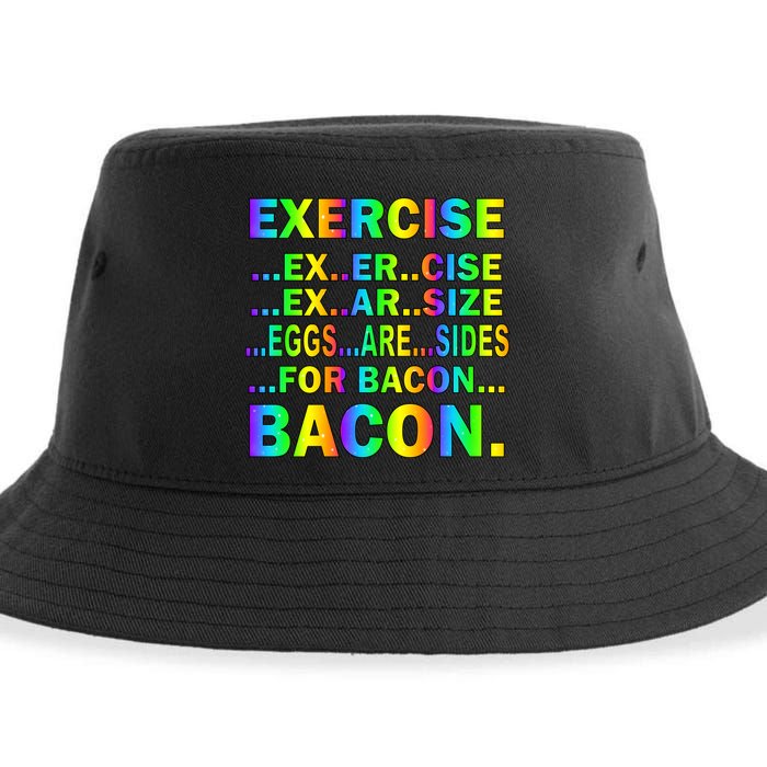 Exercise Eggs Are Sides For Bacon Tie Dye Sustainable Bucket Hat