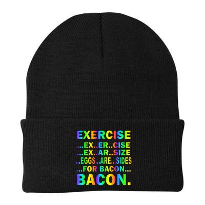 Exercise Eggs Are Sides For Bacon Tie Dye Beanie