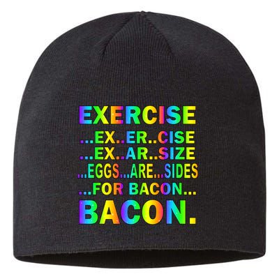 Exercise Eggs Are Sides For Bacon Tie Dye Sustainable Beanie