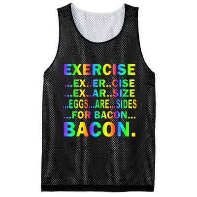 Exercise Eggs Are Sides For Bacon Tie Dye Mesh Reversible Basketball Jersey Tank