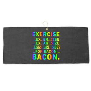 Exercise Eggs Are Sides For Bacon Tie Dye Large Microfiber Waffle Golf Towel