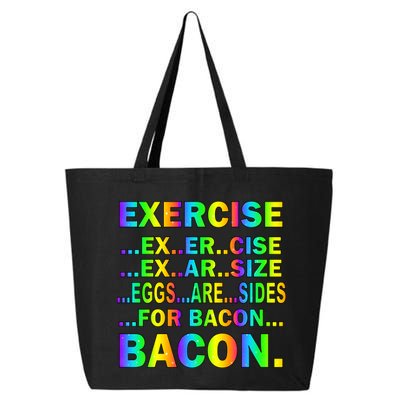 Exercise Eggs Are Sides For Bacon Tie Dye 25L Jumbo Tote