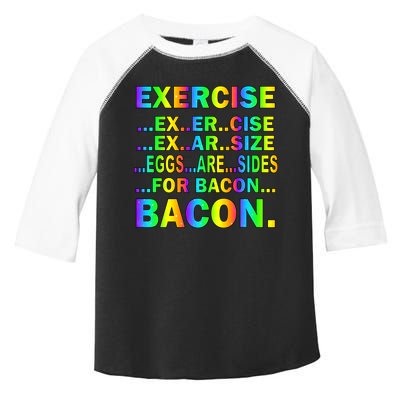 Exercise Eggs Are Sides For Bacon Tie Dye Toddler Fine Jersey T-Shirt