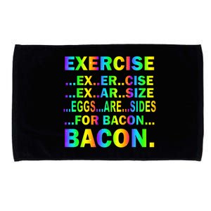 Exercise Eggs Are Sides For Bacon Tie Dye Microfiber Hand Towel