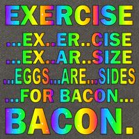 Exercise Eggs Are Sides For Bacon Tie Dye Cotton Canvas Backpack