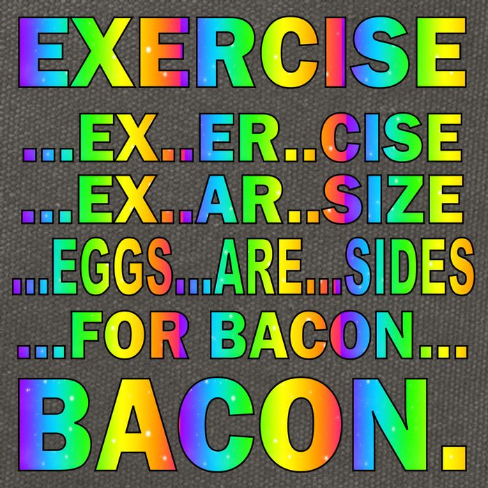Exercise Eggs Are Sides For Bacon Tie Dye Cotton Canvas Backpack