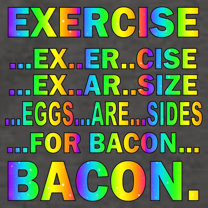 Exercise Eggs Are Sides For Bacon Tie Dye Vector Backpack