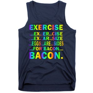 Exercise Eggs Are Sides For Bacon Tie Dye Tank Top