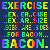 Exercise Eggs Are Sides For Bacon Tie Dye Infant Baby Jersey Bodysuit