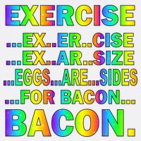 Exercise Eggs Are Sides For Bacon Tie Dye Garment-Dyed Sweatshirt