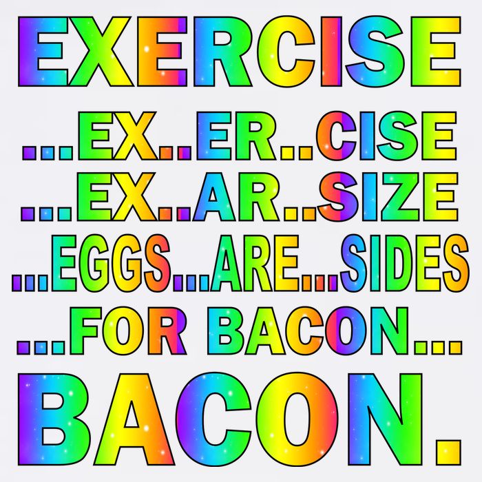 Exercise Eggs Are Sides For Bacon Tie Dye Garment-Dyed Sweatshirt